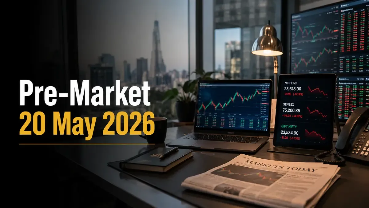 pre-market-20-may-2026-sensex-75200-nifty-23618-rupee-hits-record-low-gift-nifty-weak pre-market-20-may-2026-sensex