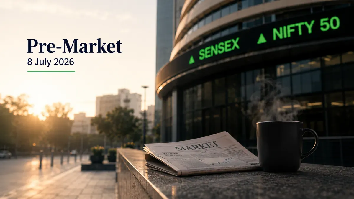 Pre-Market 8 July 2026: Sensex Ends Near 78,200, Nifty Holds 24,398; What To Watch Today