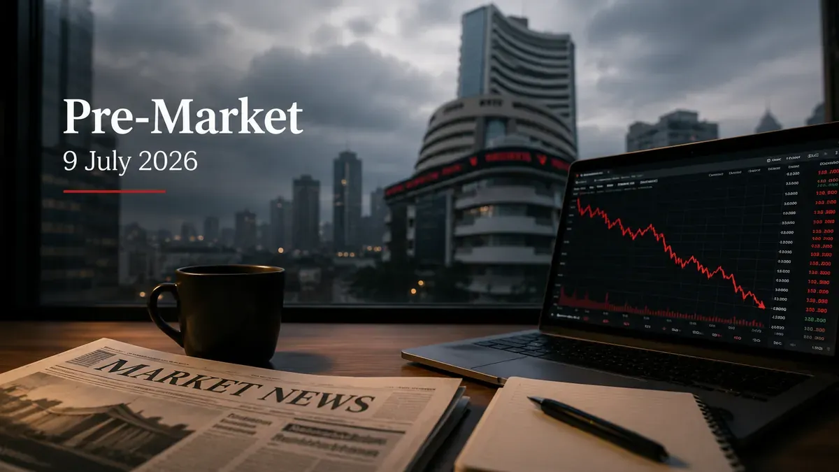 Pre-Market 9 July 2026: What To Expect After Sensex Crashed 1,677 Points, Nifty Slipped Below 24,000