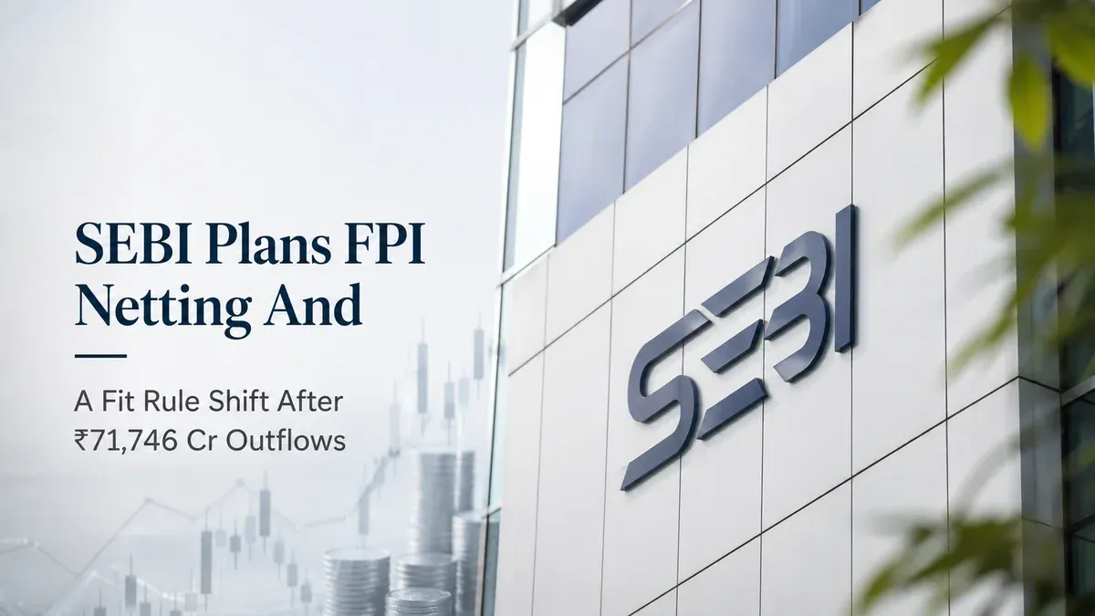 SEBI Plans FPI Netting And A Fit Rule Shift After ₹71,746 Cr Outflows
