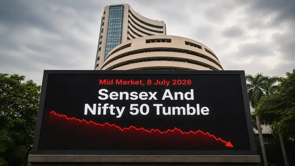 Market Midday, 8 July 2026: Sensex And Nifty 50