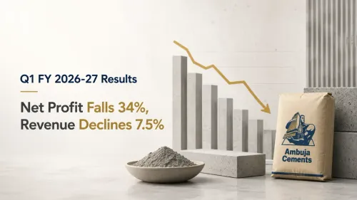 Ambuja Cements Q1 FY 2026-27 Results: Net Profit Falls 34% To ₹577 Crore, Revenue Declines 7.5%; EBITDA Margin Contracts