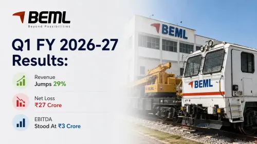 BEML Q1 FY 2026-27 Results: Net Loss Narrows to Rs 27 crore, revenue jumps 29%, Board Revises Dividend