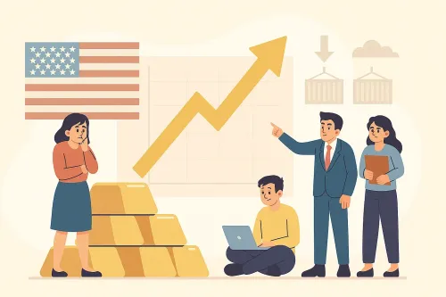 Gold Rises On US Risks And Tariff Worries