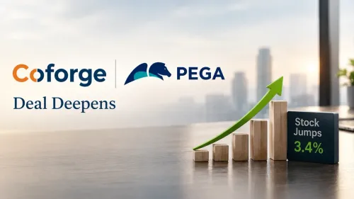 coforge pega partnership shares surge Coforge Shares Rise On Expanded