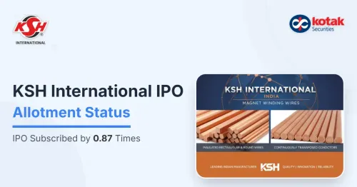 KSH International IPO Allotment Status: Here’s How to Check Allotment Online