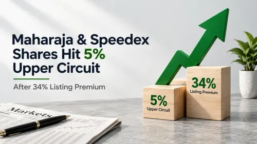 maharaja speedex shares hit 5 percent upper circuit after 34 percent listing premium Maharaja & Speedex Shares Hit 5%