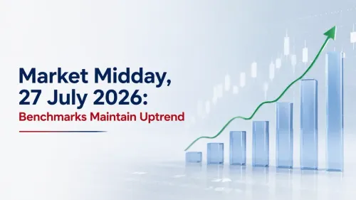 market midday 27 july 2026 sensex nifty rise on lower oil prices Market Midday, 27 July 2026