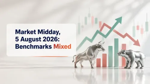 market midday 5 august 2026 sensex nifty trade mixed Market Midday, 5 August 2026