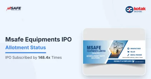 Msafe Equipments IPO Allotment Status: Here’s How to Check Allotment Online