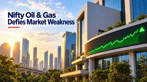 nifty oil and gas defies market weakness Nifty Oil & Gas Rises As Crude Nears $100