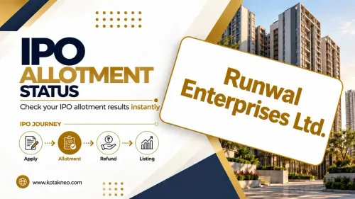 Runwal Enterprises IPO Allotment Status: Check Online on MUFG Intime India, NSE & BSE
