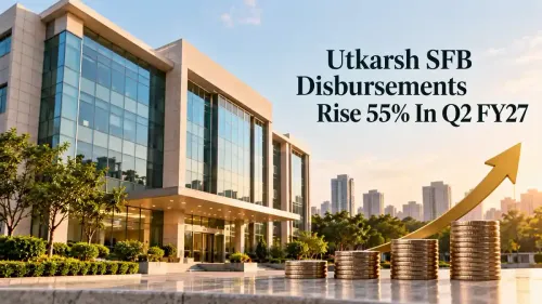 Utkarsh Small Finance Bank Shares Jump 7% As Q2 FY2026-2027 Disbursements Rise 55%