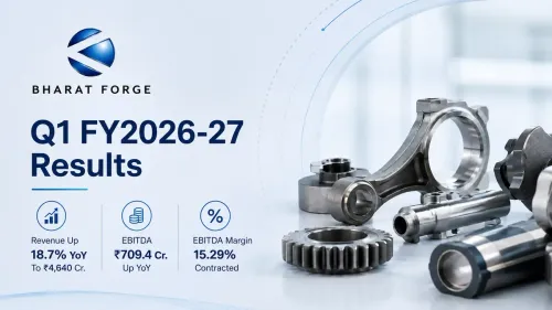 Bharat Forge Q1 FY27 Results: Shares Fall Nearly 7% After ₹358 Crore Exceptional Loss