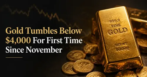 Gold Tumbles Below $4,000 For First Time Since November 2025