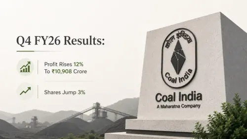 Coal India Q4 FY26 Results: Profit Rises 12% To ₹10,908 Crore, Shares Jump 3% 