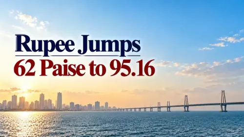 rupee jumps 62 paise to 95 16 against us dollar rbi measures Rupee Jumps 62 Paise To 95.16 Against US Dollar As RBI Steps Boost Currency For Second Day