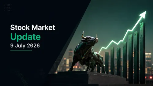 Stock Market Update 9 July 2026: Sensex Gains Over 300 Pts; Nifty 50 Near 24,000