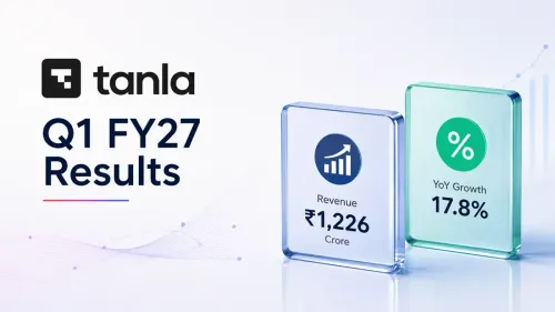 tanla platforms q1 fy 2026 27 results revenue rises 17 8 percent shares up 8 08 percent Tanla Platforms Q1 FY27 Results