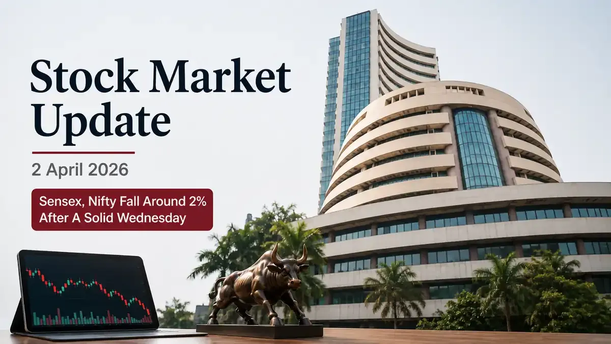 Stock Market Update 2 April 2026: Sensex, Nifty Fall Around 2% After A Solid Wednesday