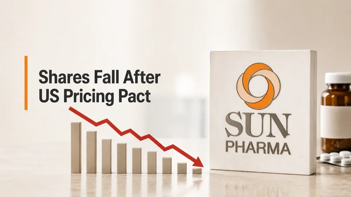Sun Pharma shares fall after US drug pricing deal Sun Pharma Shares Fall Over 2% After US Pricing Pact; Tariff Relief Limits Losses