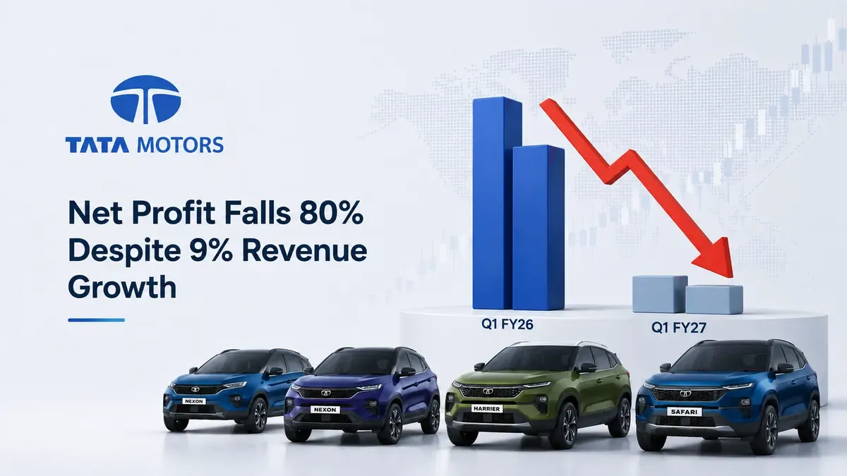 tata motors pv q1 fy 2026 27 results Tata Motors PV Q1 FY 2026-27 Results: Net Profit Falls 80% Despite 9% Revenue Growth