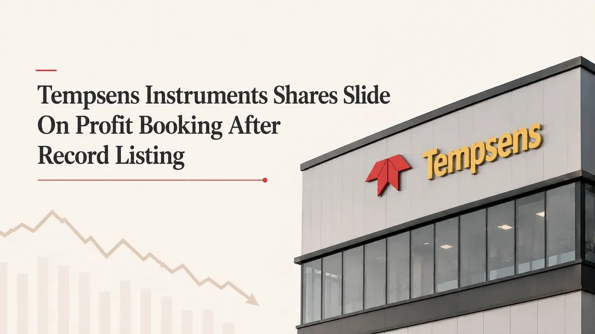 tempsens instruments shares slide profit booking listing Tempsens Instruments Shares Slide