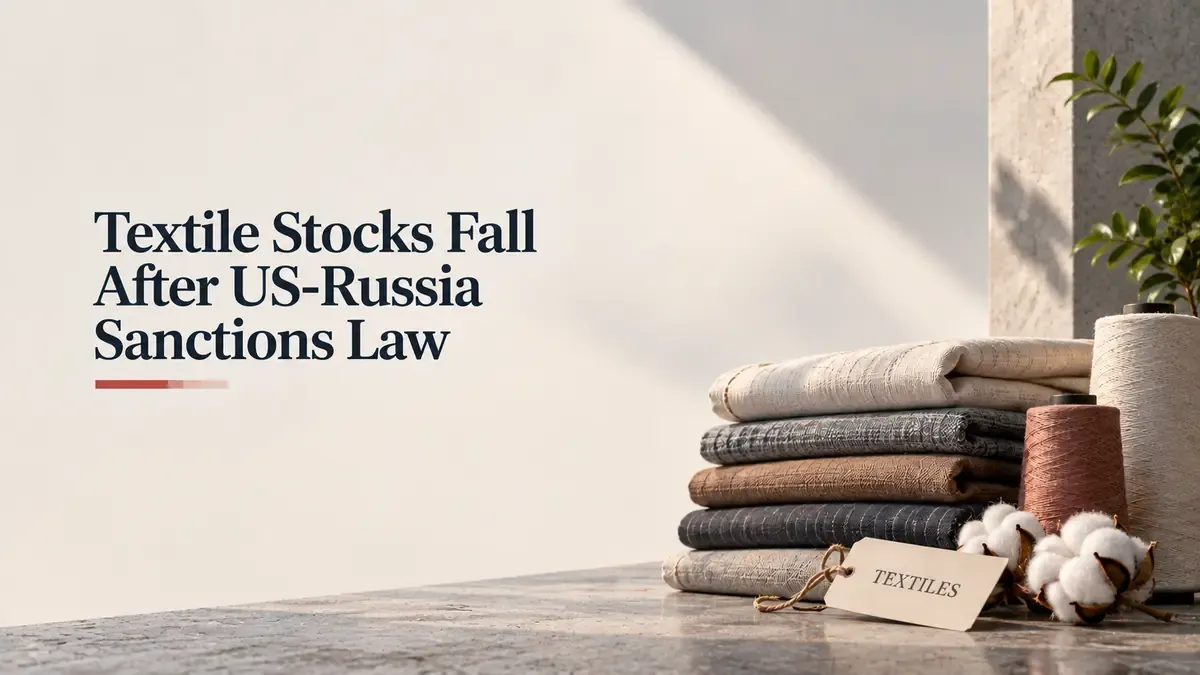 textile stocks fall after us russia sanctions tariff risk Textile Stocks Fall On Trump Tariff News After US Signs Russia Sanctions Law