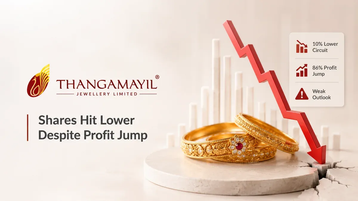 Thangamayil Jewellery Shares Hit 10% Lower Circuit Despite 86% Profit Jump In Q1 FY27; Weak Outlook Weighs