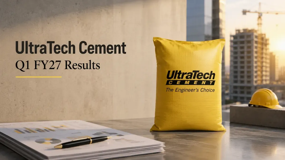 ultratech q1 fy27 results pat sales growth UltraTech Q1 FY27 Earnings: PAT At ₹2,604 Crore, Up 17%; Cement Volumes Jump 13.1%