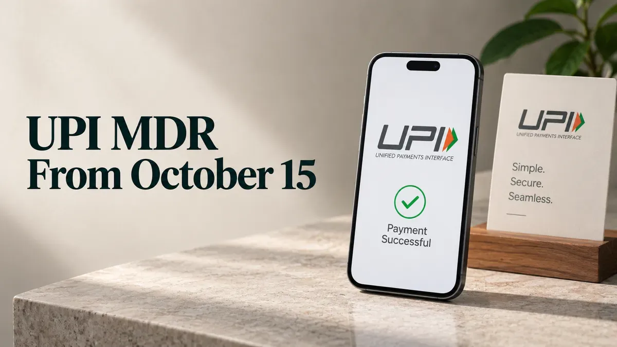 upi mdr october 15 0 4 percent charge exemptions UPI MDR From October 15: 0.4% Charge, Exemptions and What Users Need to Know