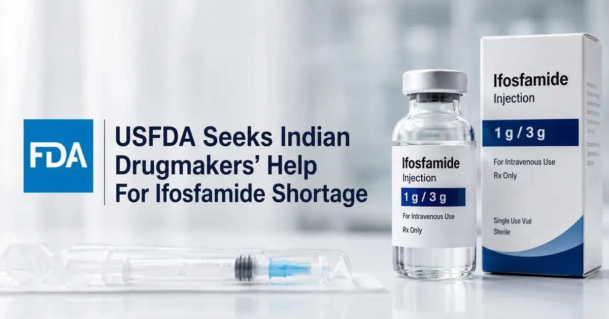 USFDA Seeks Indian Drugmakers’ Help To Tackle Ifosfamide Cancer Drug Shortage