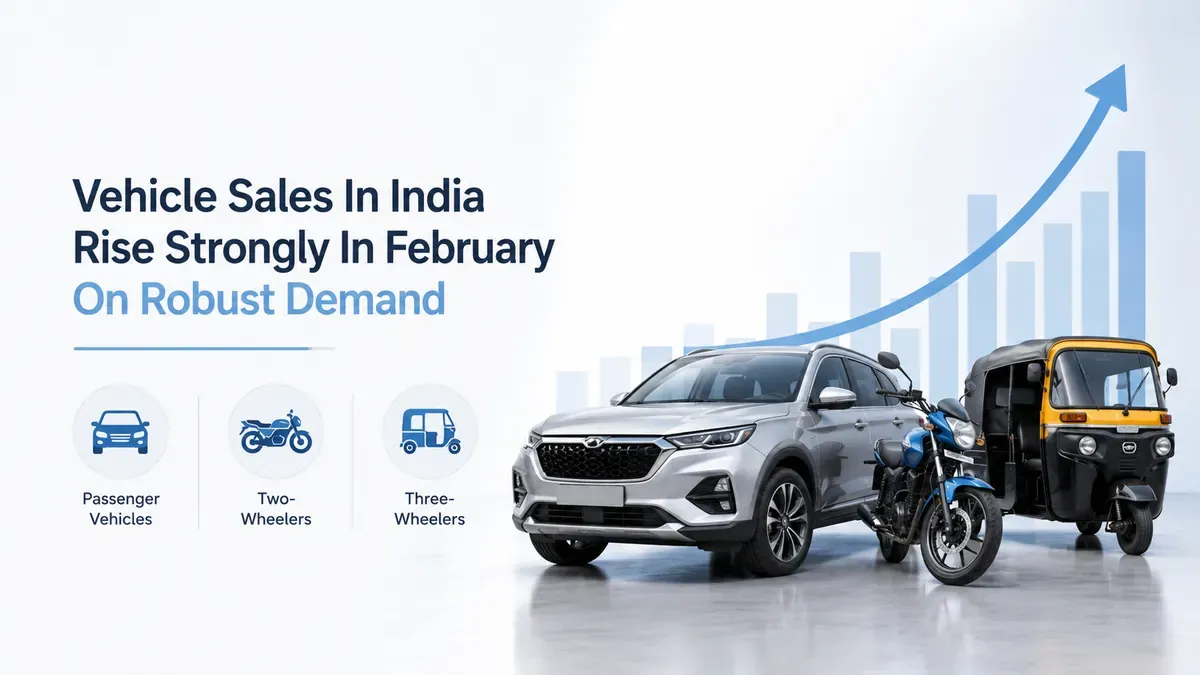 Vehicle Sales In India Rise Strongly In February On Robust Demand